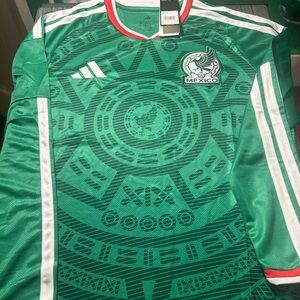 ADIDAS MEXICO National Team Long Sleeve Men's JERSEY Sz M,L,XL,XXL New w tags